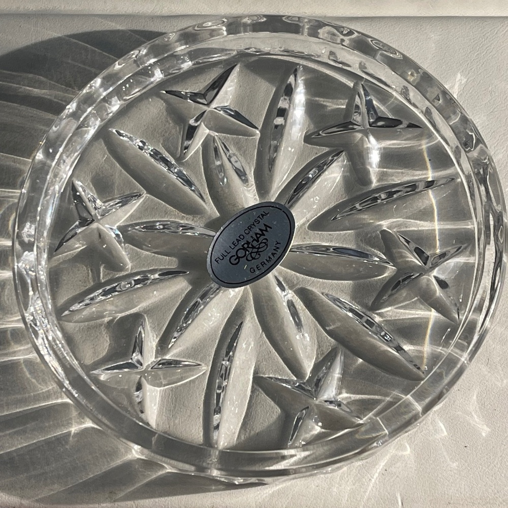 Vintage Gorham King Edward Collection - Full Lead Crystal Coasters -4- #C480-NEW